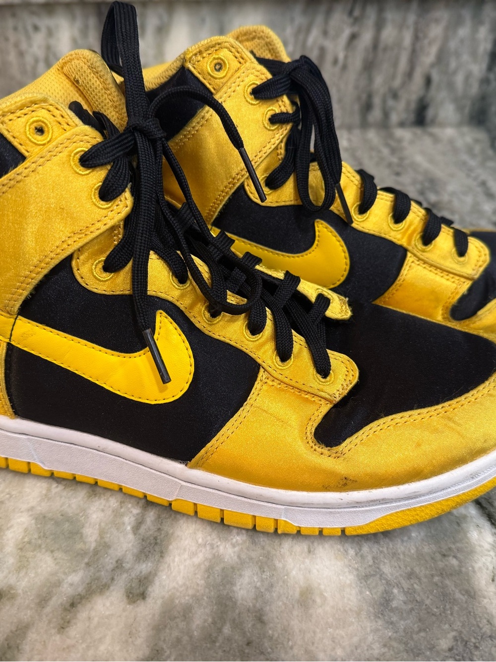 Nike Dunk High-Top Sneakers in Yellow and Black
